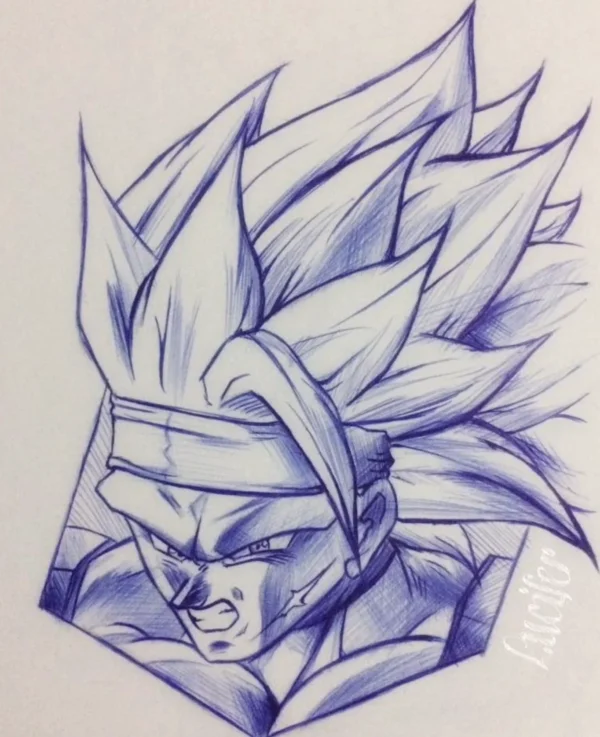 GoKu ss3 - Blue Pen